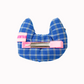 Tired Kitty Clip - Patchwork Blue