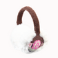 Fluffy Snail Earmuffs- Brown&Pink