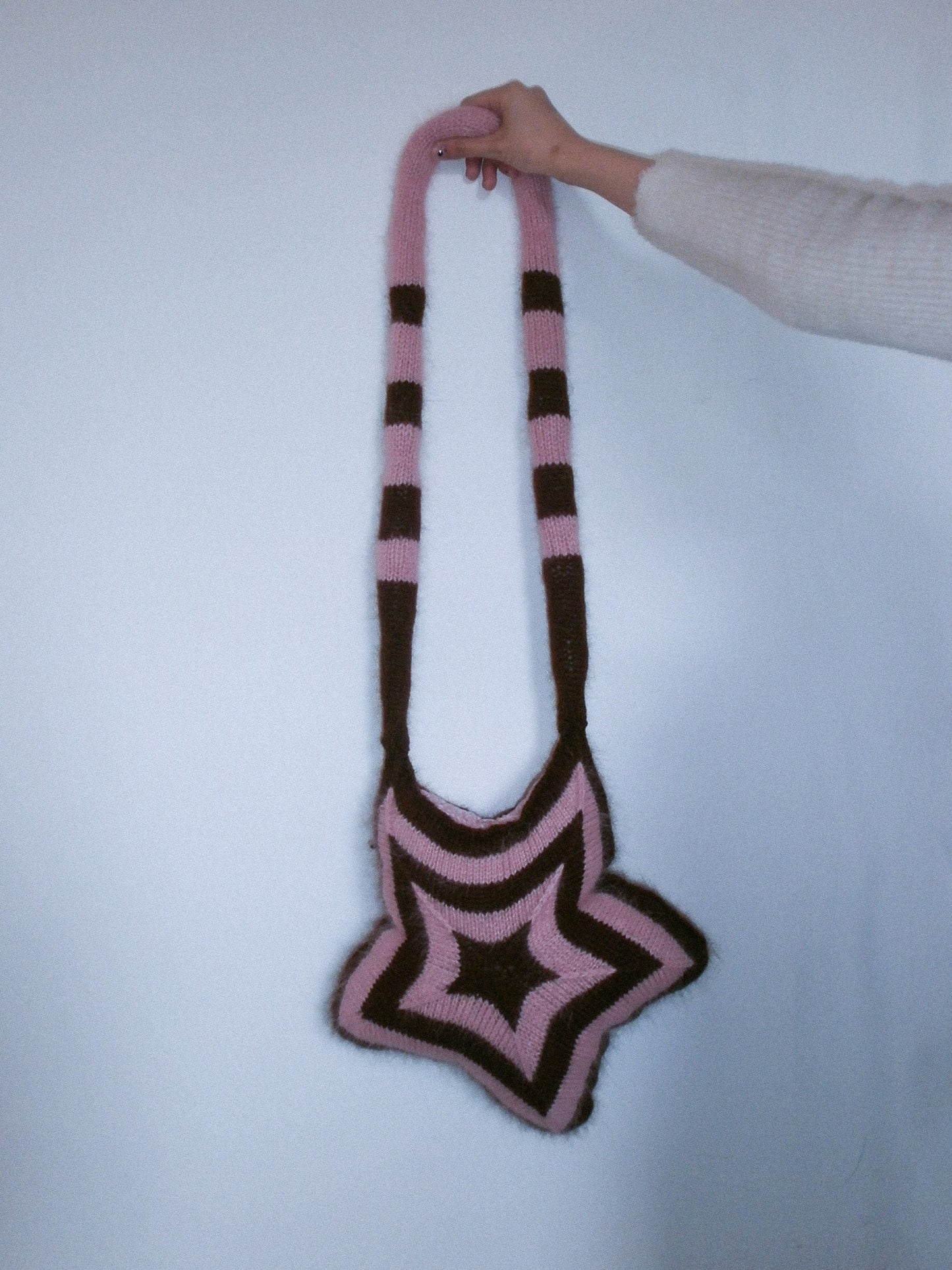 Star Crossbody Bag-Pink&brown