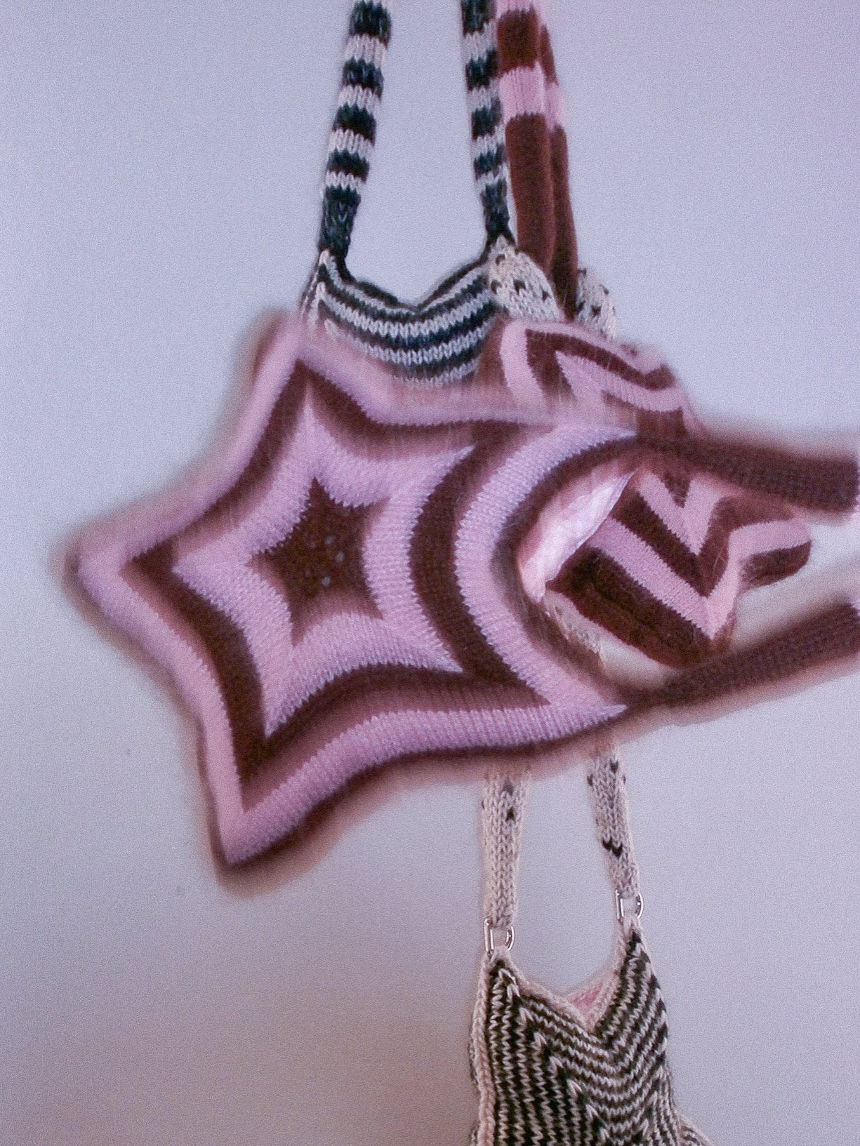 Star Crossbody Bag-Pink&brown