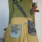 Mohair Crossbody Bucket Bag - Jade